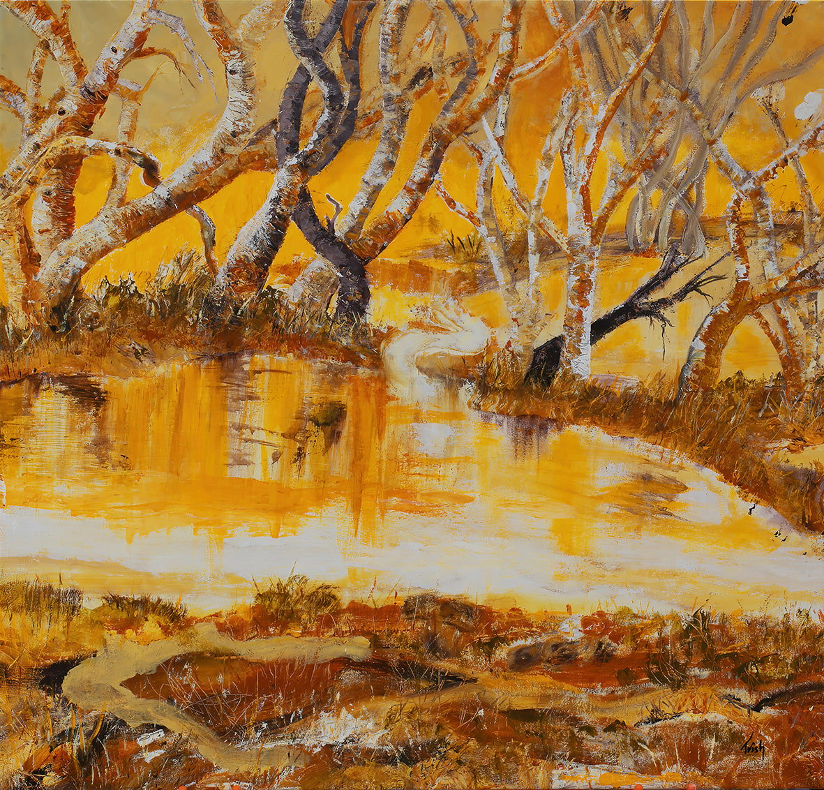 Morning on the Paroo River - Fine Art Print