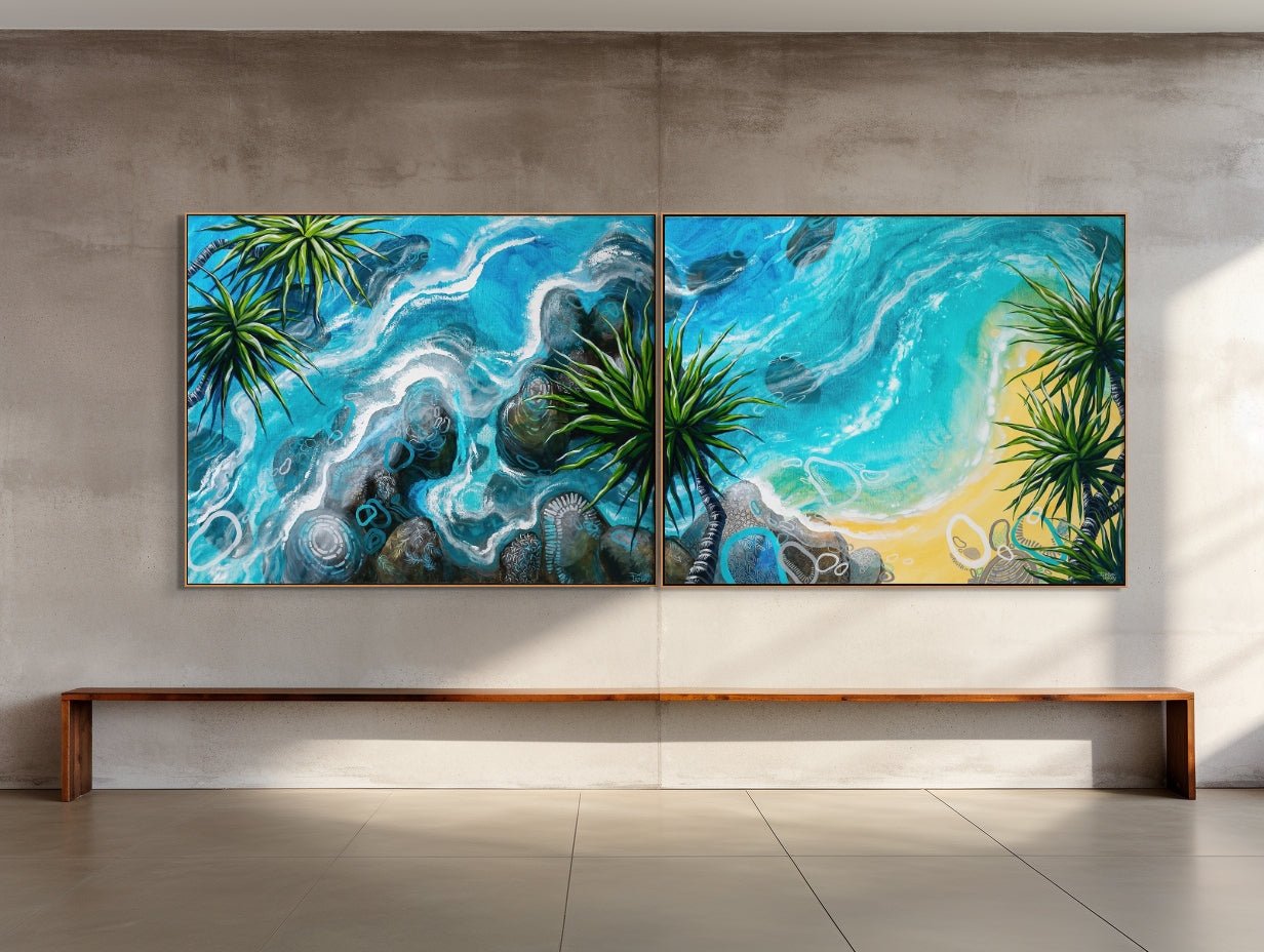 Laguna Bay 2 Diptych - LIMITED EDITION - Fine Art Prints - Studio One Noosa