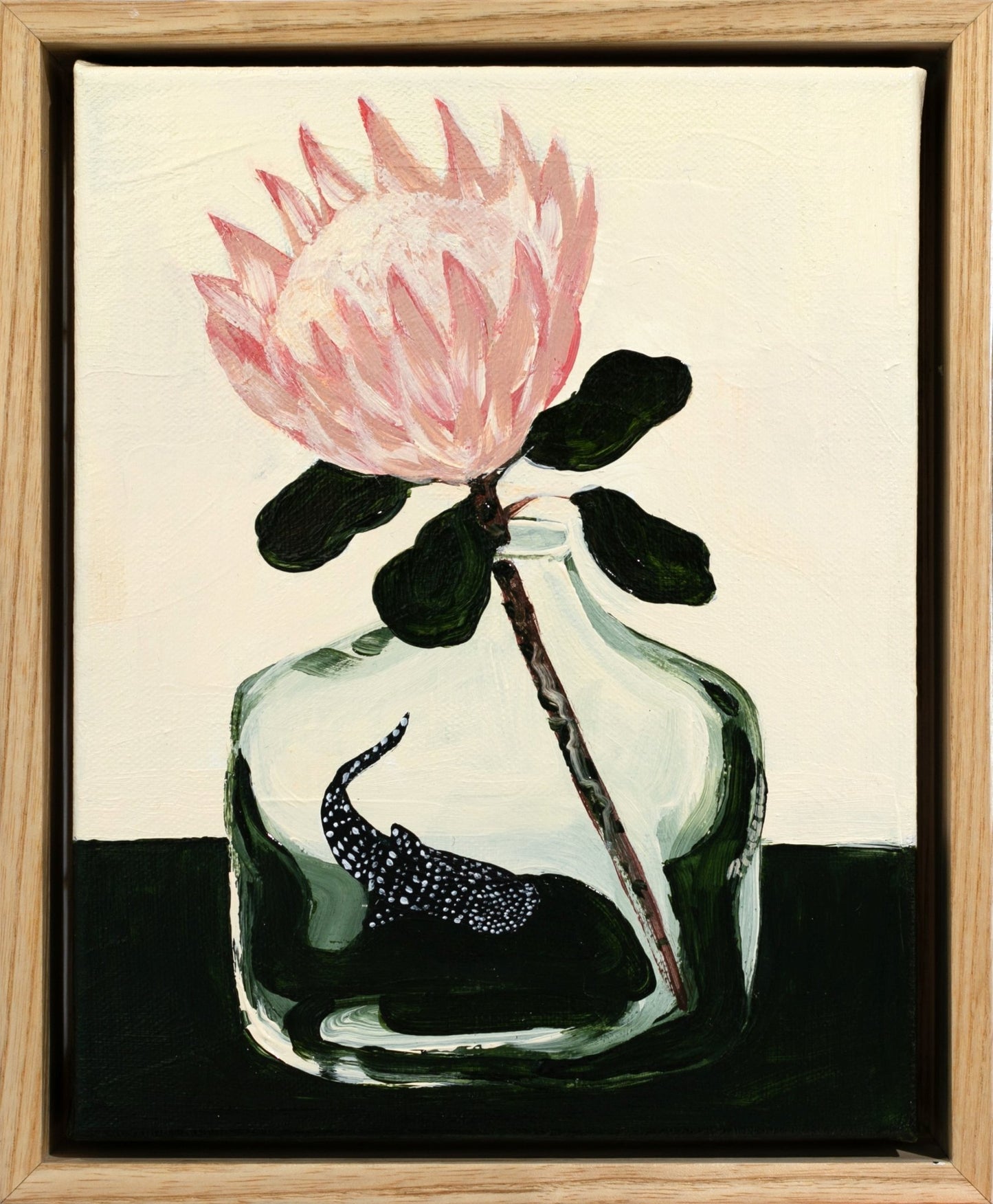 Land meet Sea (Protea and Whale Shark) - Original by Prudence Coburn - Studio One Noosa