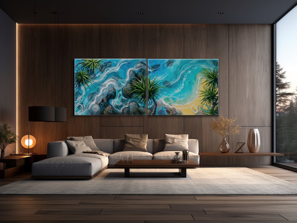Luguna Bay 2 - Original Diptych - Studio One Noosa