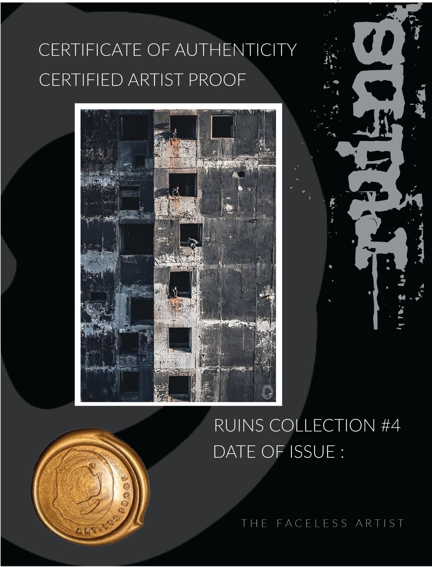 RUIN'S #04 - Artist Proof - Signed & Certified - Studio One Noosa