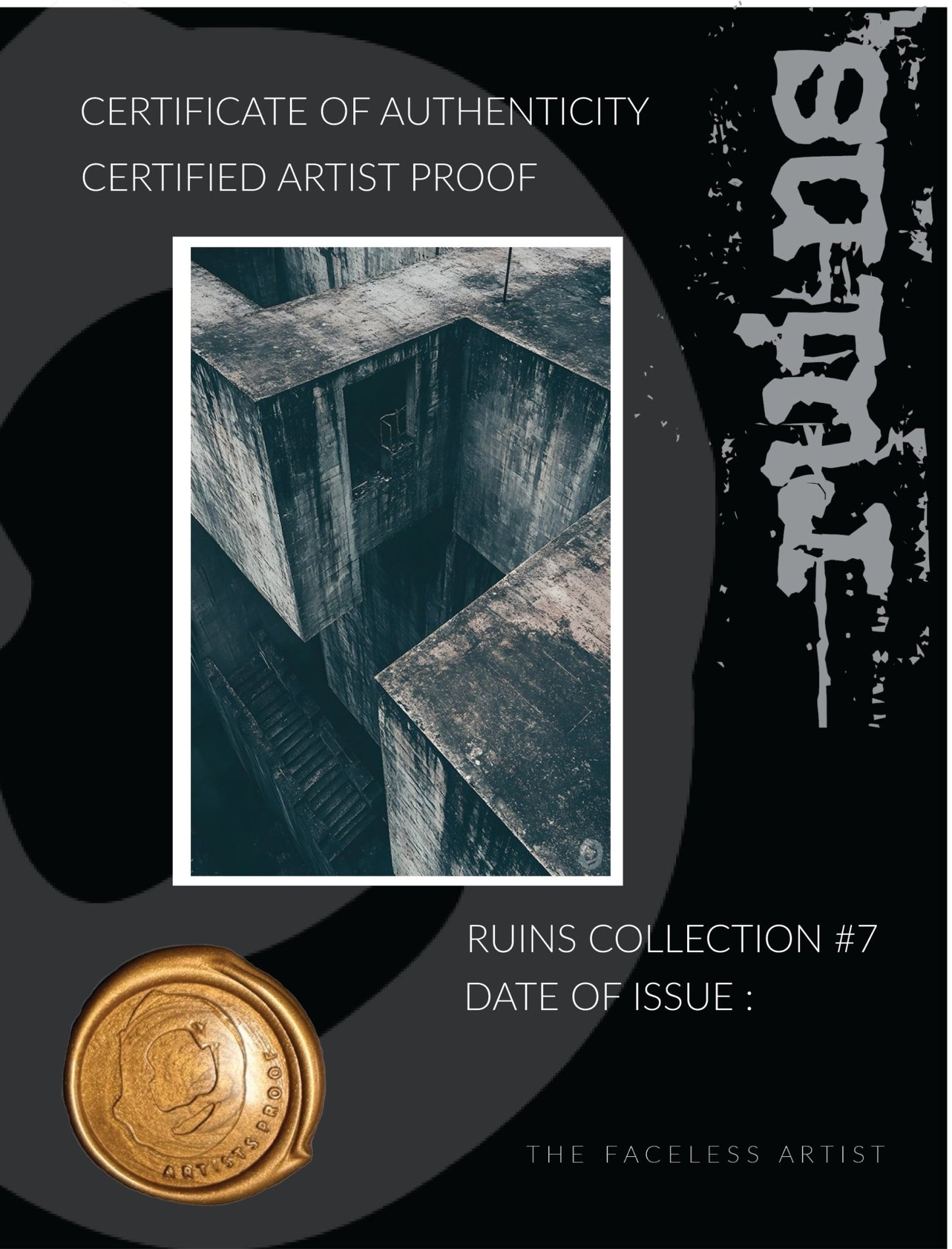 RUIN'S #07 - Artist Proof - Signed & Certified - Studio One Noosa