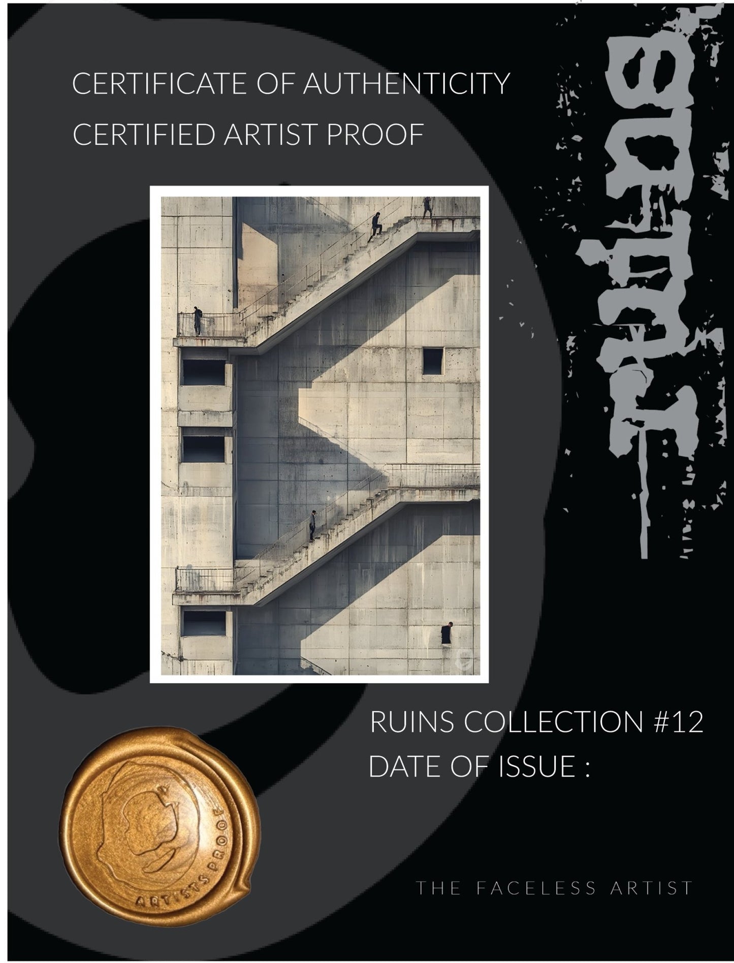 RUIN'S #12 - Artist Proof - Signed & Certified - Studio One Noosa