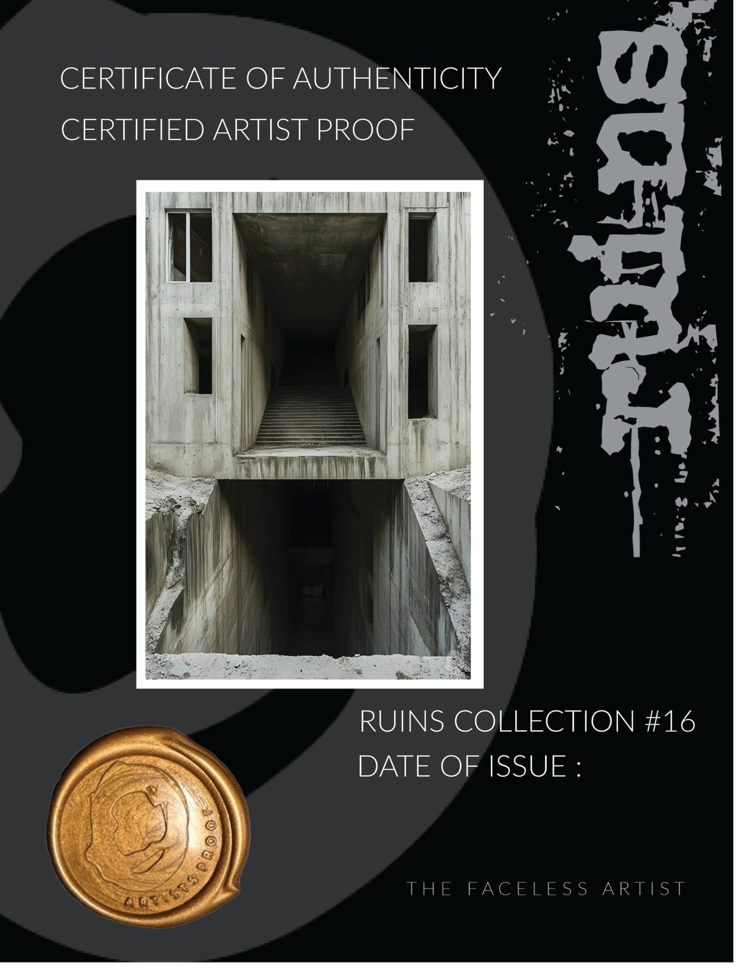 RUIN'S #16 - Artist Proof - Signed & Certified - Studio One Noosa