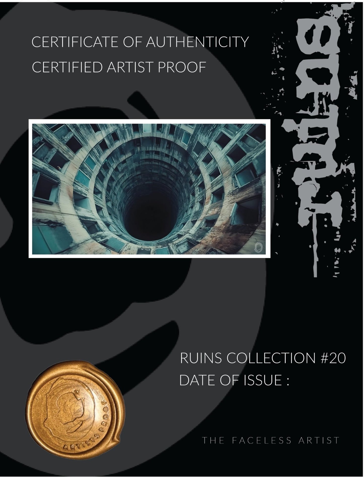 RUIN'S #20 - Artist Proof - Signed & Certified - Studio One Noosa