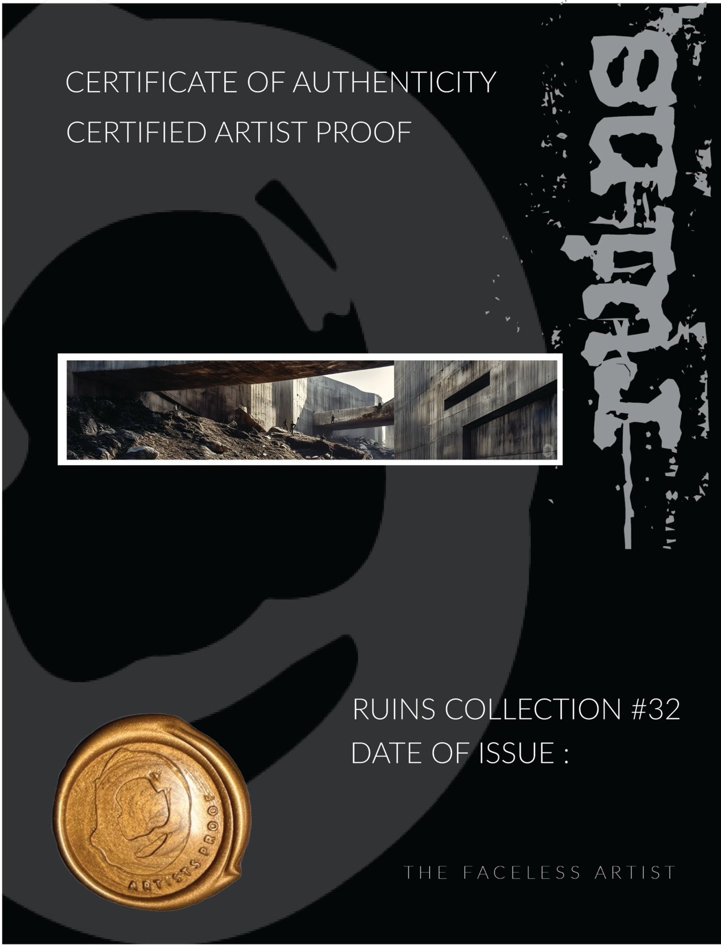 RUIN'S #32 - Artist Proof - Signed & Certified - Studio One Noosa