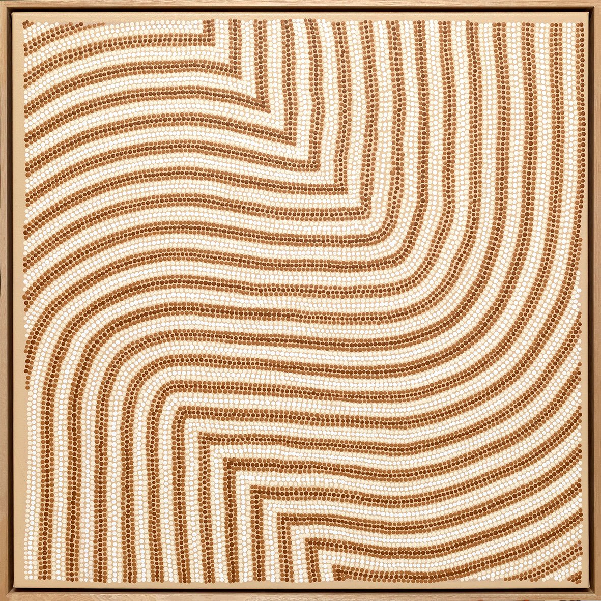 Sand Dunes 2 - Brown/White on Beige - Studio One Noosa