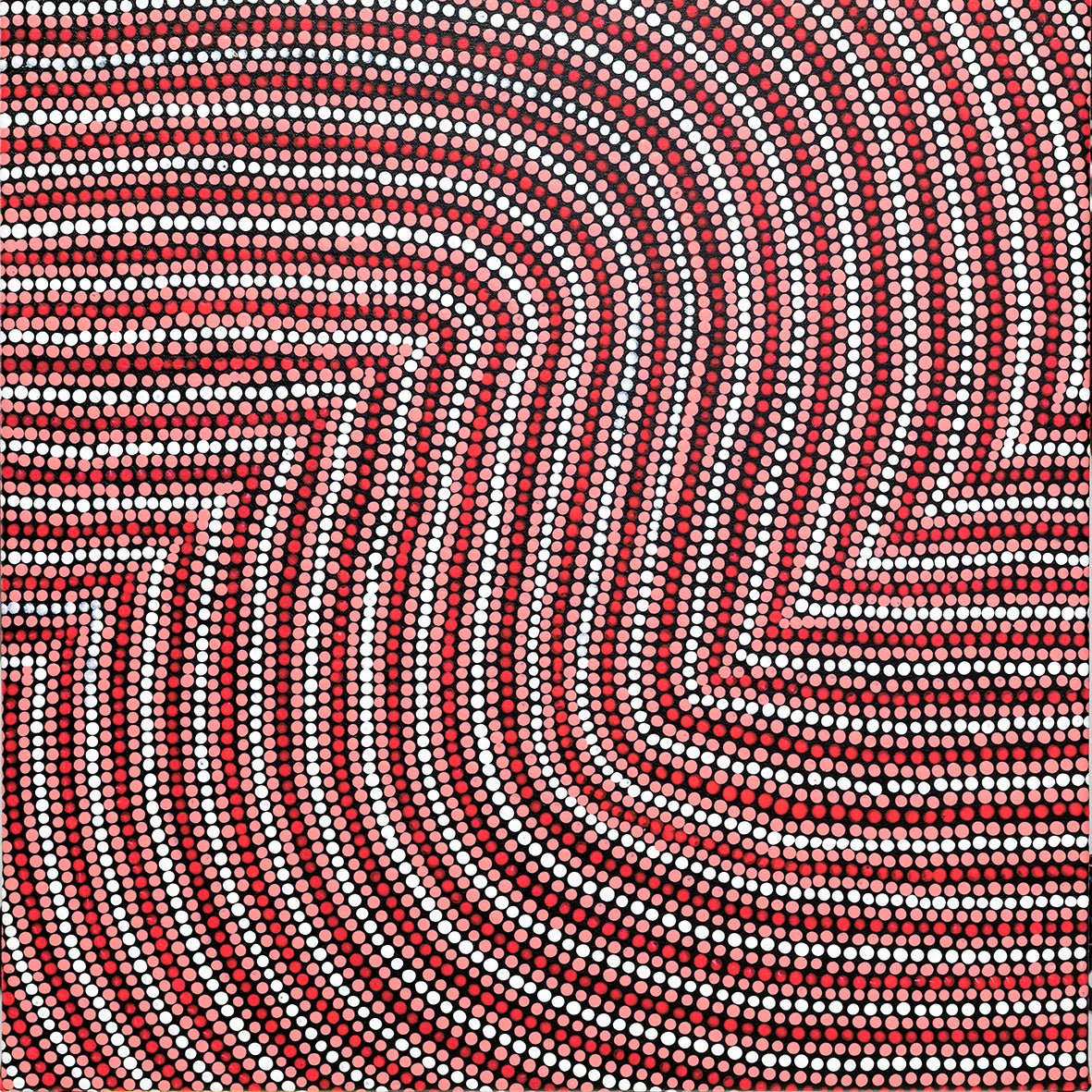 Sand Dunes 6 - Pink/Red/White on Black - Studio One Noosa