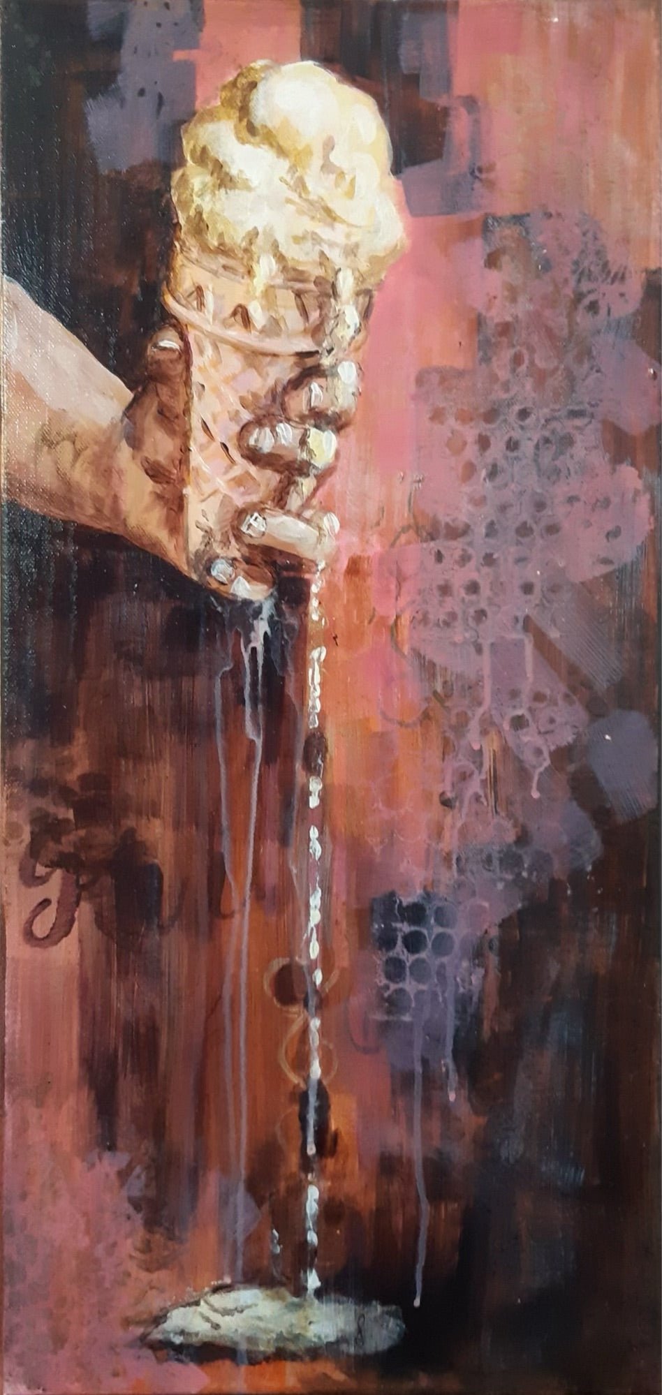 There is always Pink Ice Cream - Original by Jill Lincoln - Studio One Noosa