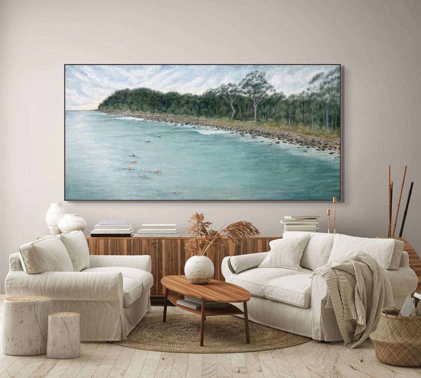 Winter Swim to Two Trees - LIMITED EDITION - Fine Art Prints - Studio One Noosa