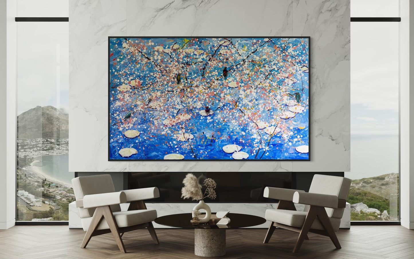 Blossom & Birds on Pond - Fine Art Prints - LIMITED EDITION