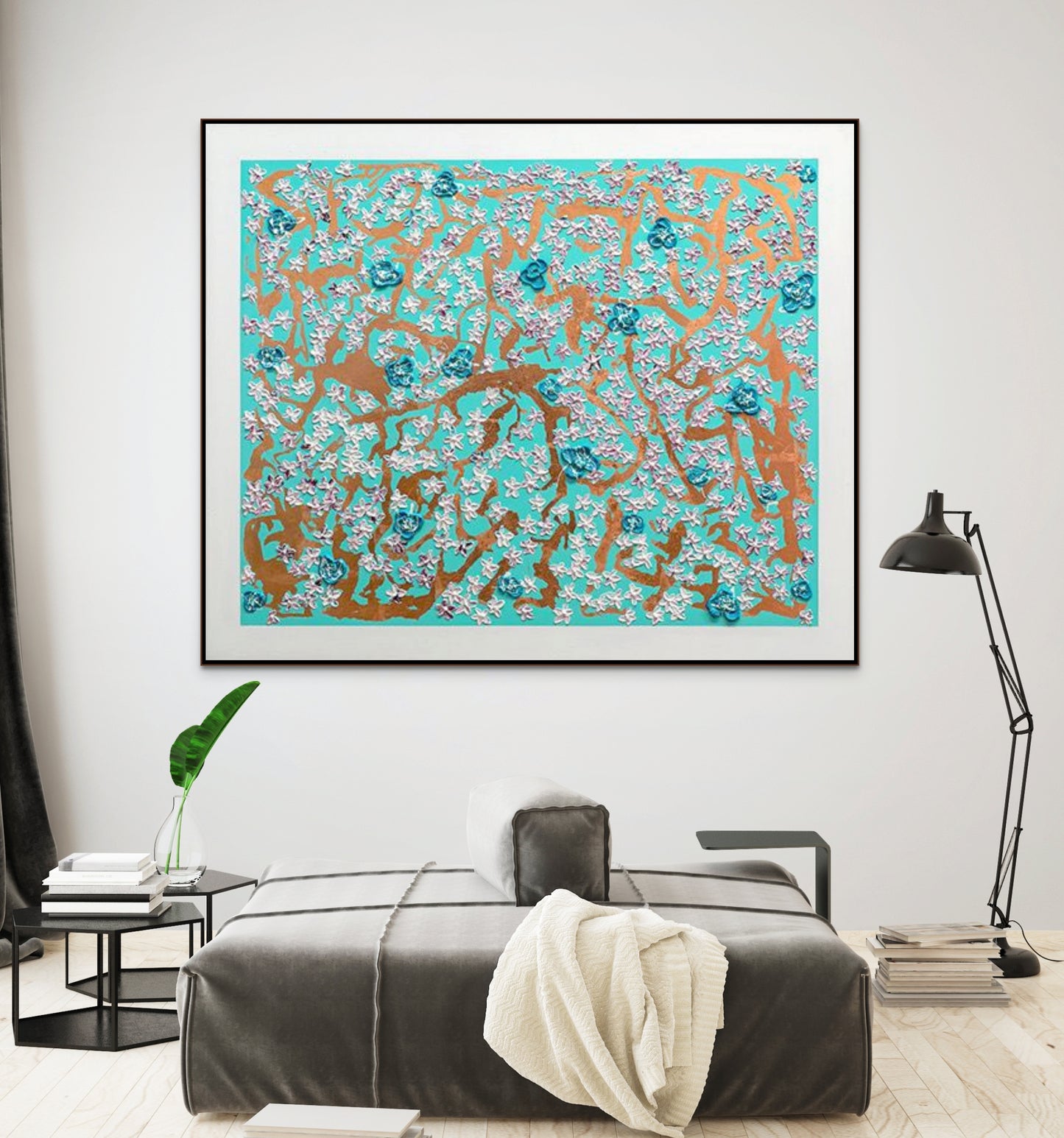 Abstract Garden Party - Artist Embellished Fine Art Prints - LIMITED EDITION