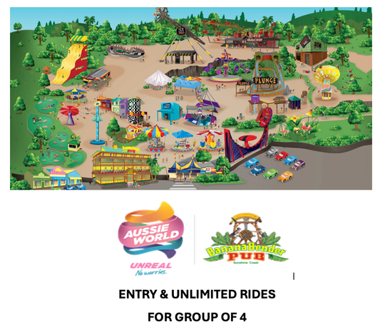 Aussie World Day Pass for a Group of 4 - Valued at $182 - Studio One Noosa