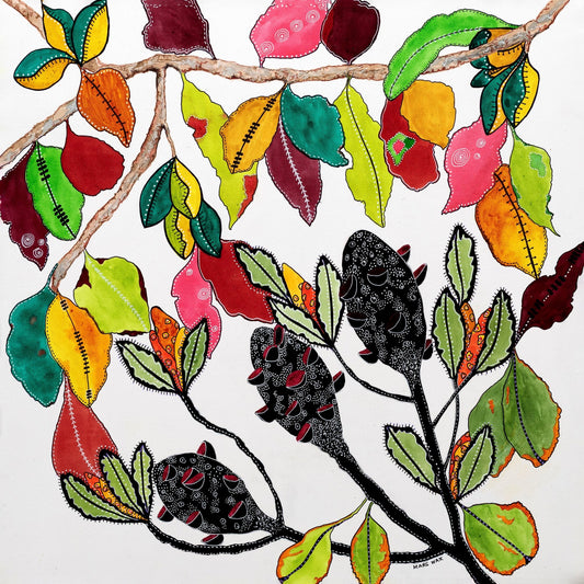 Banksia's & Leaves by Marg Watt - Studio One Noosa