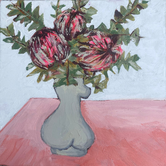 Betty with Banksia's - Original by Cecile Bell - Studio One Noosa