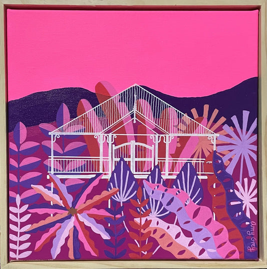 Dwell in Neon Pink - Original by Amy Grey - Studio One Noosa