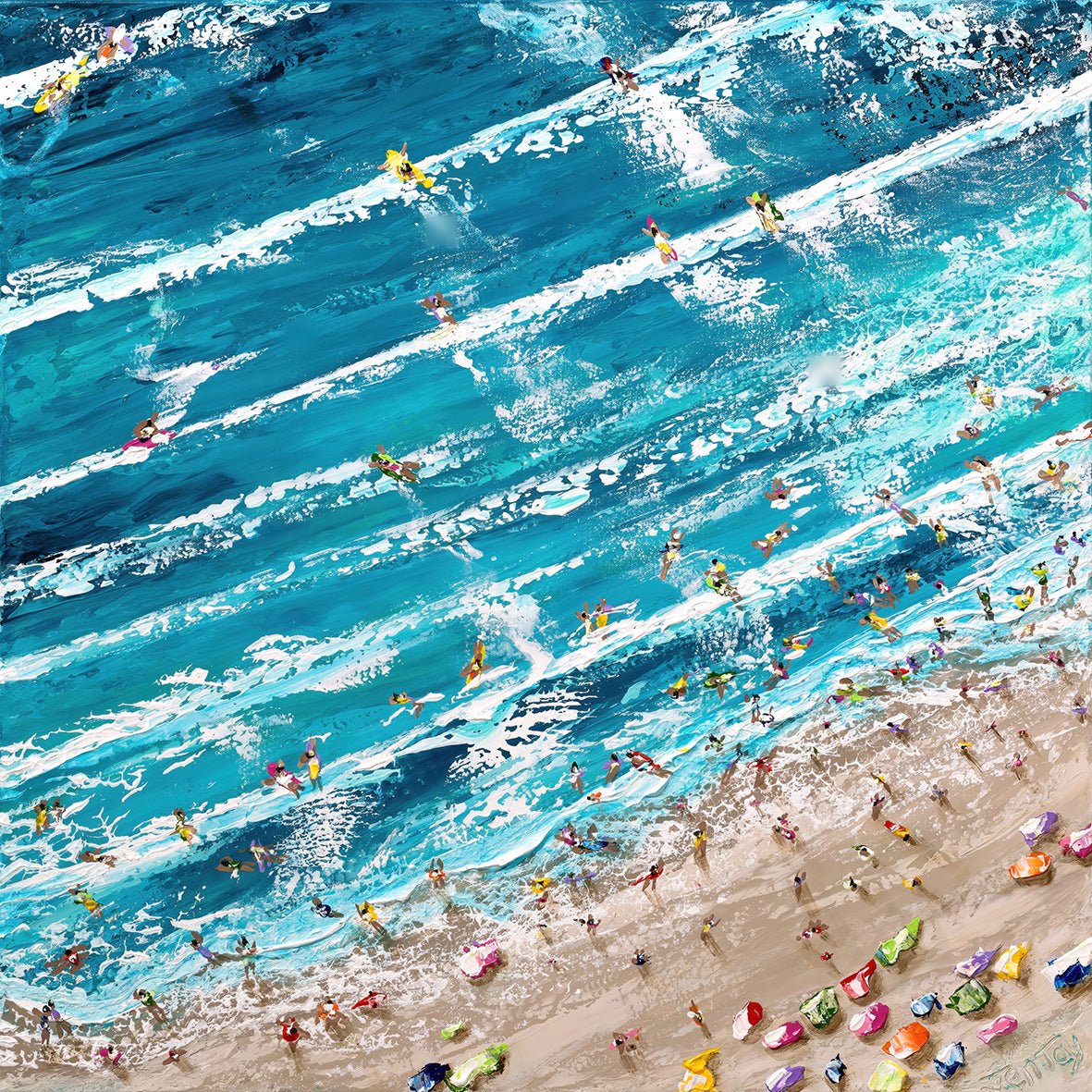 Noosa Main Beach - Triptych - Original - Studio One Noosa