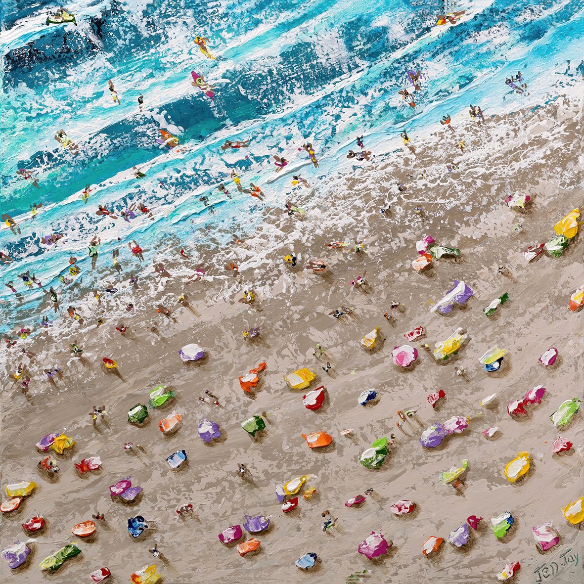 Noosa Main Beach - Triptych - Original - Studio One Noosa
