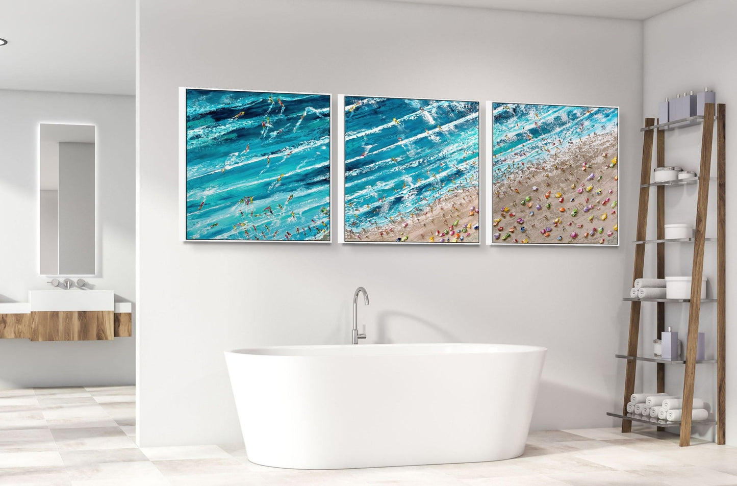 Noosa Main Beach - Triptych - Original - Studio One Noosa