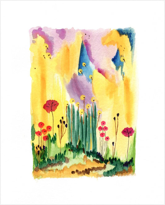 Parisian Garden #2 - Original by Kate Edwards - Studio One Noosa