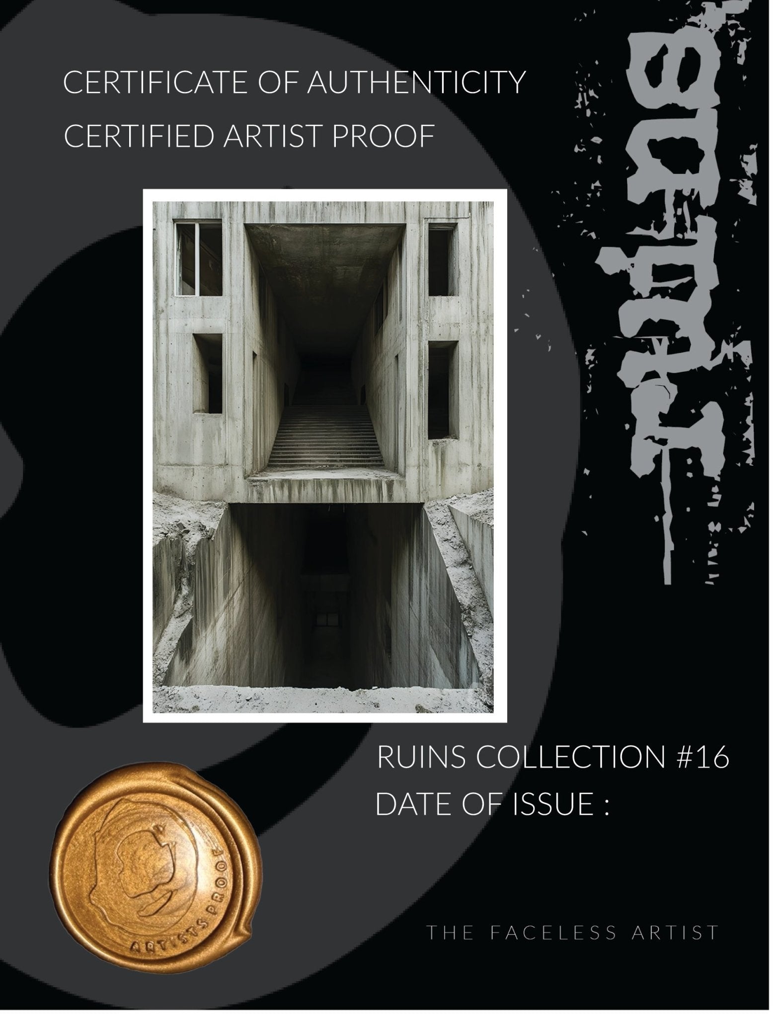 RUIN'S #16 - Artist Proof - Signed & Certified - Studio One Noosa