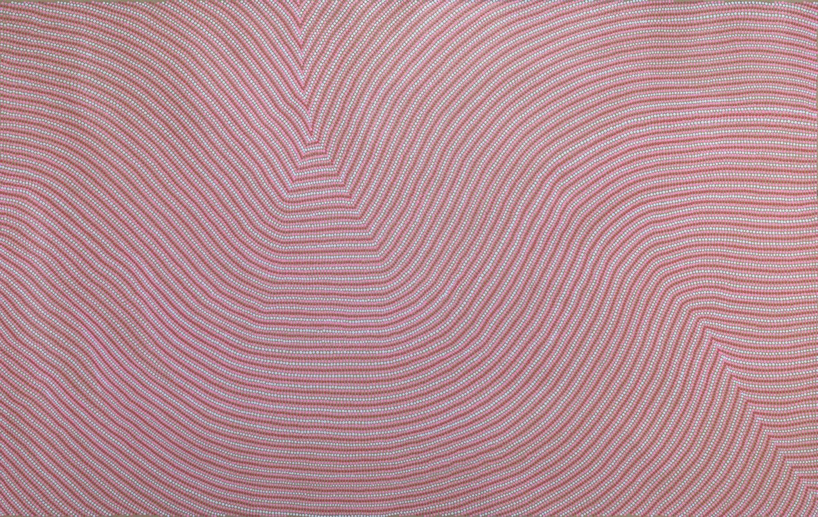 Sand Dunes 4 - Pink/White on Beige - Studio One Noosa