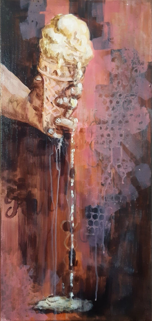 There is always Pink Ice Cream - Original by Jill Lincoln - Studio One Noosa