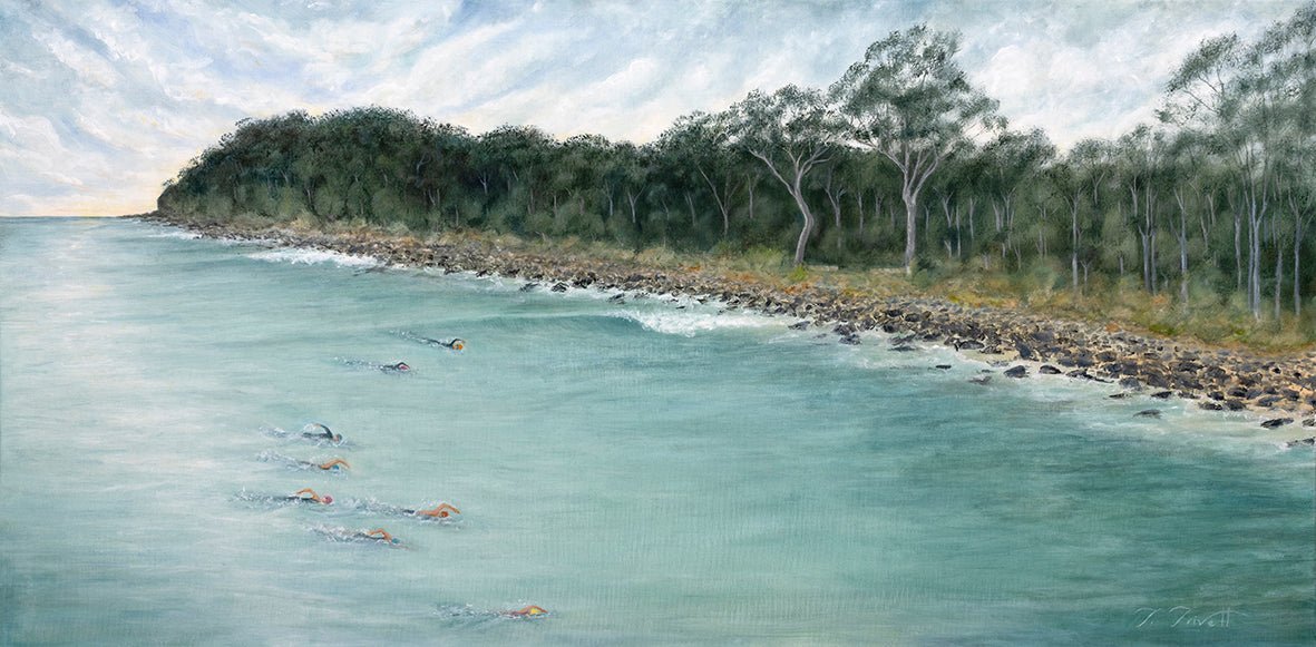 Winter Swim to Two Trees - LIMITED EDITION - Fine Art Prints - Studio One Noosa