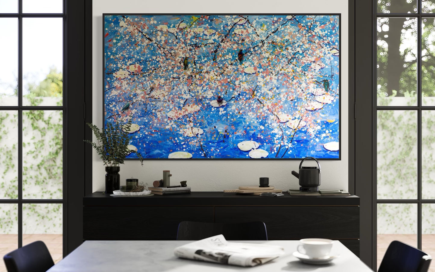 Blossom & Birds on Pond - Fine Art Prints - LIMITED EDITION