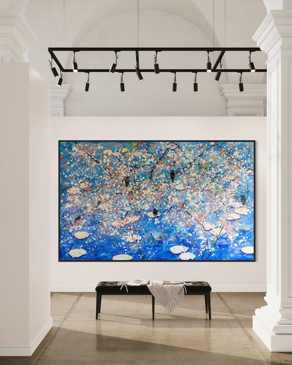 Blossom & Birds on Pond - Fine Art Prints - LIMITED EDITION