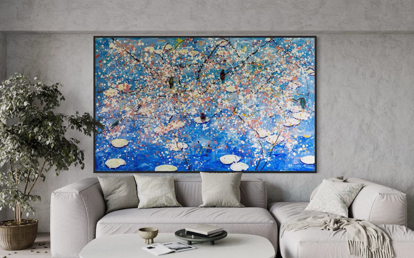 Blossom & Birds on Pond - Fine Art Prints - LIMITED EDITION