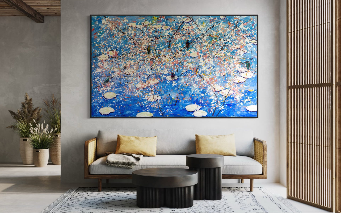 Blossom & Birds on Pond - Fine Art Prints - LIMITED EDITION