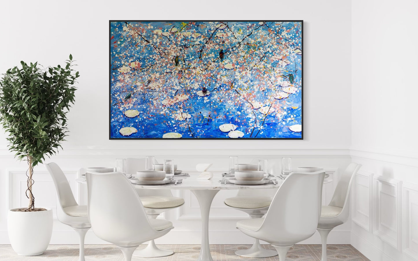 Blossom & Birds on Pond - Fine Art Prints - LIMITED EDITION
