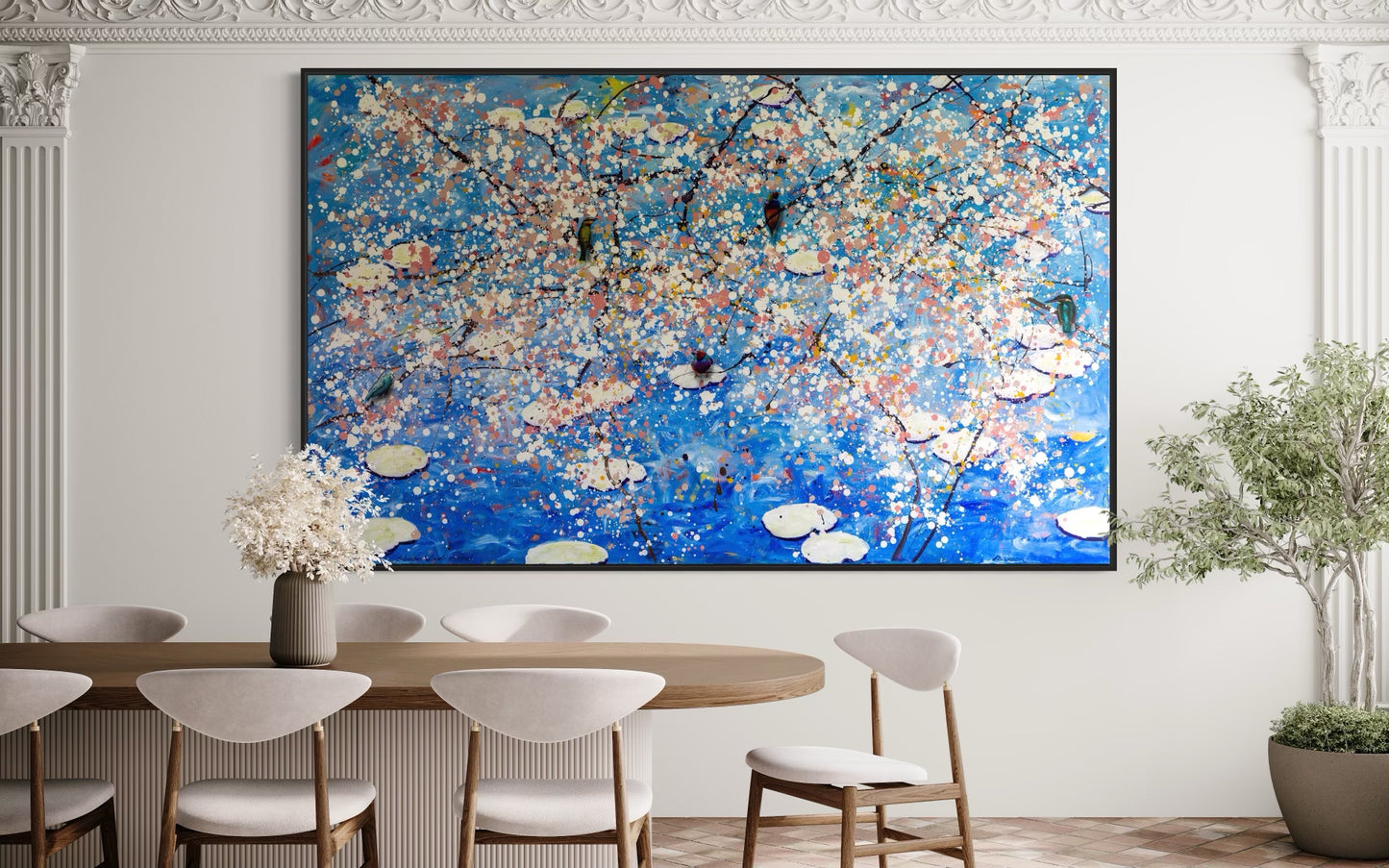 Blossom & Birds on Pond - Fine Art Prints - LIMITED EDITION