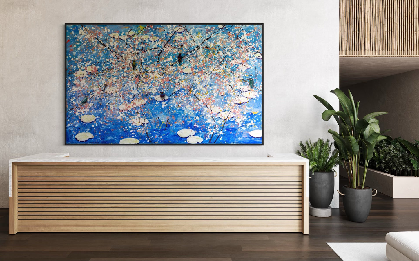 Blossom & Birds on Pond - Fine Art Prints - LIMITED EDITION